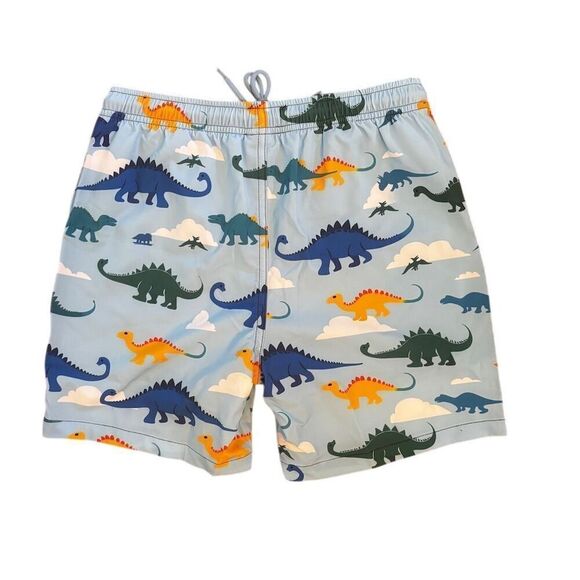 Mevireiy Boys Dinosaur Print Swim Trunks Size 10-12 Blue Beach Shorts - Picture 6 of 6